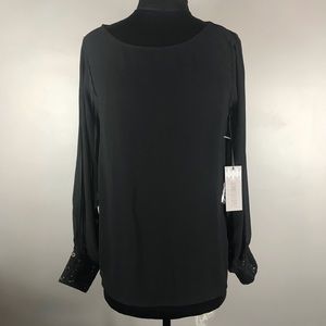 Nwt Jennifer Lopez black sequins top xs